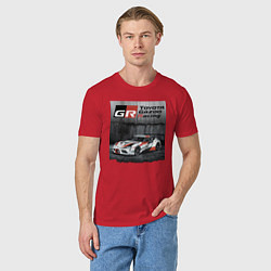 Футболка хлопковая мужская Toyota Gazoo Racing Team, цвет: красный — фото 2