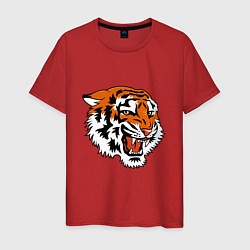 Футболка хлопковая мужская Smiling Tiger, цвет: красный