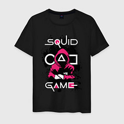 Футболка хлопковая мужская Squid gameguard-killer, цвет: черный