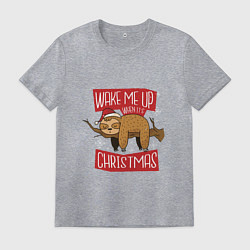Мужская футболка Wake me up when its Christmas