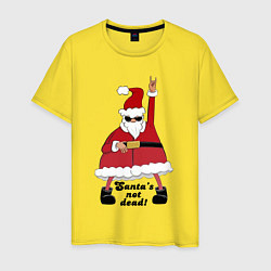 Футболка хлопковая мужская Santas not dead!, цвет: желтый