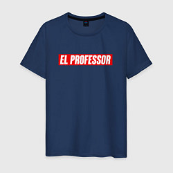 Футболка хлопковая мужская EL PROFESSOR БУМАЖНЫЙ ДОМ, цвет: тёмно-синий