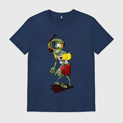 Футболка хлопковая мужская Water zombie, цвет: тёмно-синий