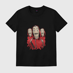 Футболка хлопковая мужская Money Heist Trio, цвет: черный