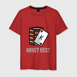 Футболка хлопковая мужская Money Heist King, цвет: красный
