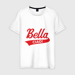 Футболка хлопковая мужская Bella Ciao Белла Чао, цвет: белый