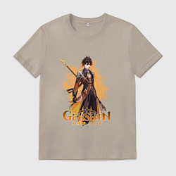 Мужская футболка Чжун Ли Zhongli Genshin Impact