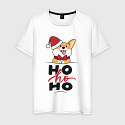 Мужская футболка Corgi Ho ho Ho