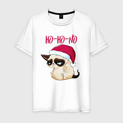 Футболка хлопковая мужская Ugly cat Ho-Ho-No, цвет: белый