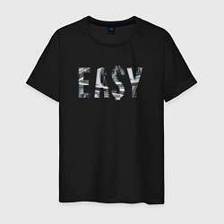 Футболка хлопковая мужская EASY!, цвет: черный