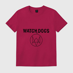 Футболка хлопковая мужская Watch Dogs, цвет: маджента