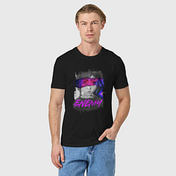 Футболка хлопковая мужская Everywere My Enemy, цвет: черный — фото 2