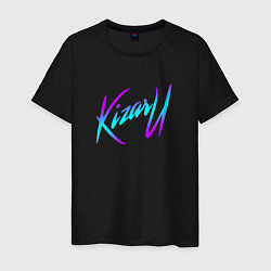 Футболка хлопковая мужская КИЗАРУ НЕОН ЛОГО KIZARU NEON LOGO, цвет: черный