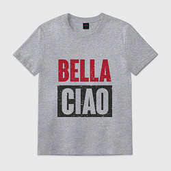 Футболка хлопковая мужская Bella Ciao - Money Heist, цвет: меланж