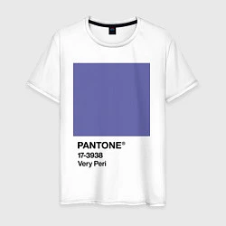 Футболка хлопковая мужская Цвет Pantone 2022 года - Very Peri, цвет: белый