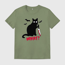 Мужская футболка What? Кот маньяк