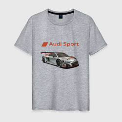 Футболка хлопковая мужская Audi sport - racing team, цвет: меланж