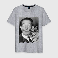 Мужская футболка Salvador Dali & nice cat