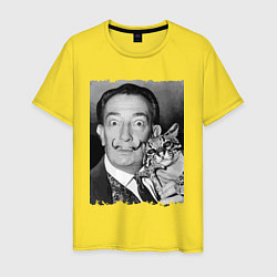 Мужская футболка Salvador Dali & nice cat