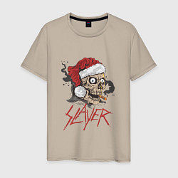 Мужская футболка SLAYER SKULL SANTA NEW YEAR