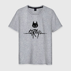 Мужская футболка Stray: Black Logo