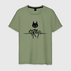 Мужская футболка Stray: Black Logo