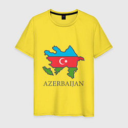 Футболка хлопковая мужская Map Azerbaijan, цвет: желтый