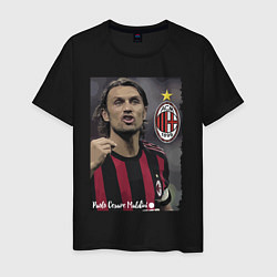 Футболка хлопковая мужская Paolo Cesare Maldini - Milan, captain цвета черный — фото 1