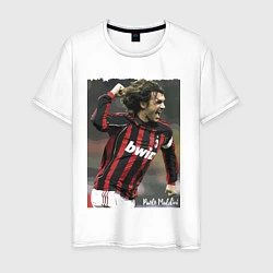Футболка хлопковая мужская Paolo Cesare Maldini - Milan, цвет: белый
