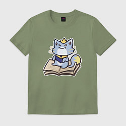 Футболка хлопковая мужская The Magical Cat Yuumi, цвет: авокадо