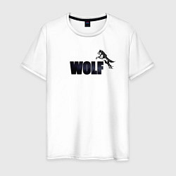 Футболка хлопковая мужская Wolf brand, цвет: белый