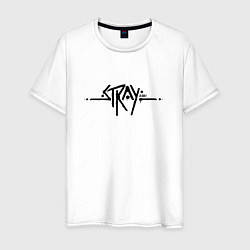 Футболка хлопковая мужская Stray Logo, цвет: белый