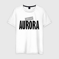 Футболка хлопковая мужская Unreal Aurora, цвет: белый