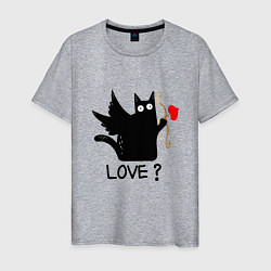 Мужская футболка LOVE CAT WHAT cat