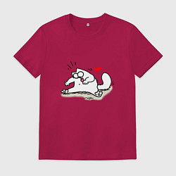 Мужская футболка Кот Саймон Сердечко Love