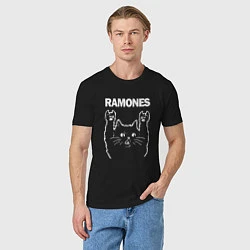 Футболка хлопковая мужская RAMONES, РАМОНЕС, цвет: черный — фото 2