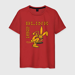 Футболка хлопковая мужская Blink 182 Yellow Rabbit, цвет: красный