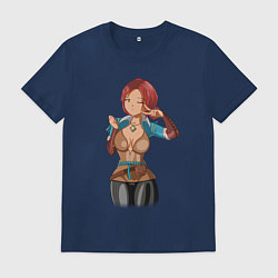 Футболка хлопковая мужская Triss Merigold by sexygirlsdraw, цвет: тёмно-синий