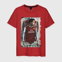 Футболка хлопковая мужская Arsenal, England, цвет: красный