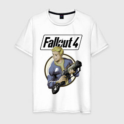 Футболка хлопковая мужская Fallout 4 Hero, цвет: белый