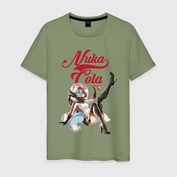 Футболка хлопковая мужская Fallout Nuka Cola Furry Poster, цвет: авокадо