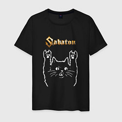 Мужская футболка Sabaton Сабатон Рок кот