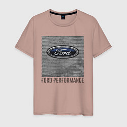 Футболка хлопковая мужская Ford Performance, цвет: пыльно-розовый