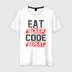 Мужская футболка EAT SLEEP CODE REPEAT