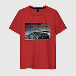 Футболка хлопковая мужская Honda GT3 Racing Team, цвет: красный