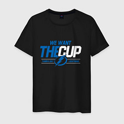 Мужская футболка Tampa Bay Lightning We want the cup Тампа Бэй Лайт