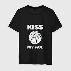 Футболка хлопковая мужская Kiss - My Ace, цвет: черный