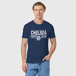 Футболка хлопковая мужская Chelsea Football Club Челси, цвет: тёмно-синий — фото 2