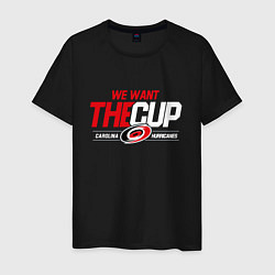 Мужская футболка Carolina Hurricanes we want the cup Каролина Харри