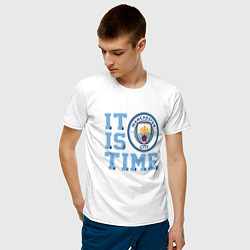 Футболка хлопковая мужская It is Manchester City Time, цвет: белый — фото 2
